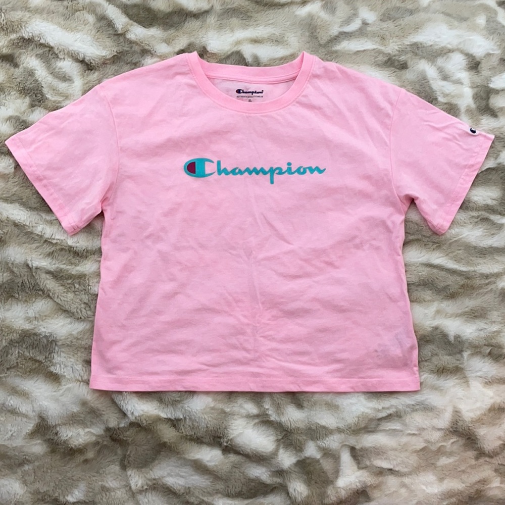 EUC•Champion pink crop top